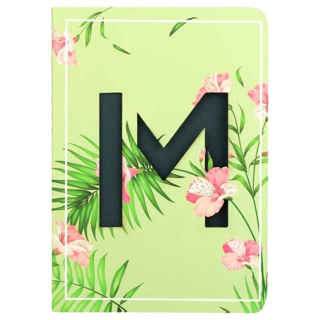 Doodle - Initial M Monogram Soft Bound Diary - Green