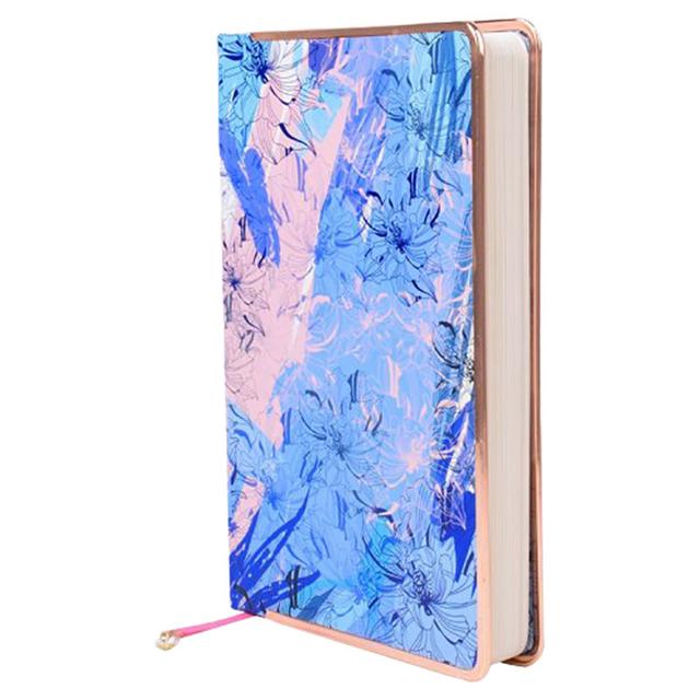 Doodle - Floral Palette A5 Diary With Metal Frame - Blue