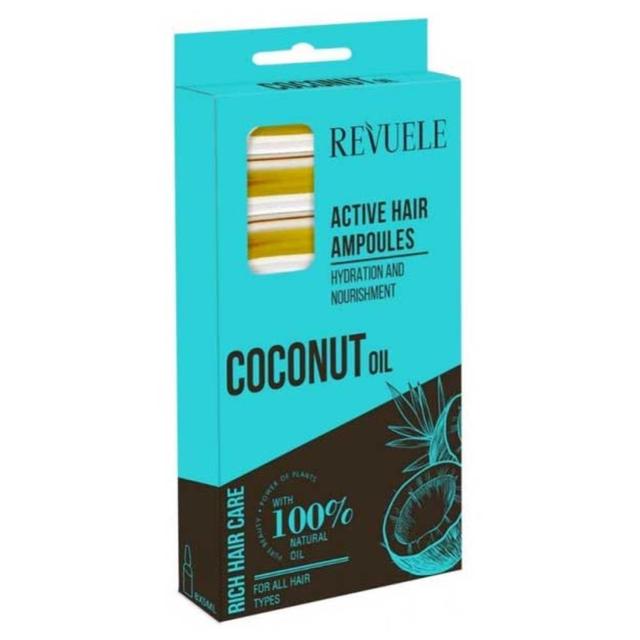 Revuele - Active Hair Coconut Oil Ampoules 5ml - Pack of 8