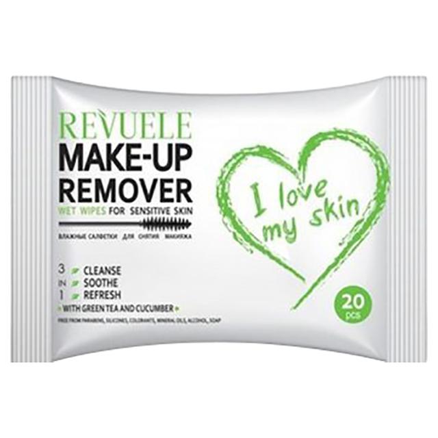 Revuele - I Love My Skin Make-Up Remover Wet Wipes 20pcs