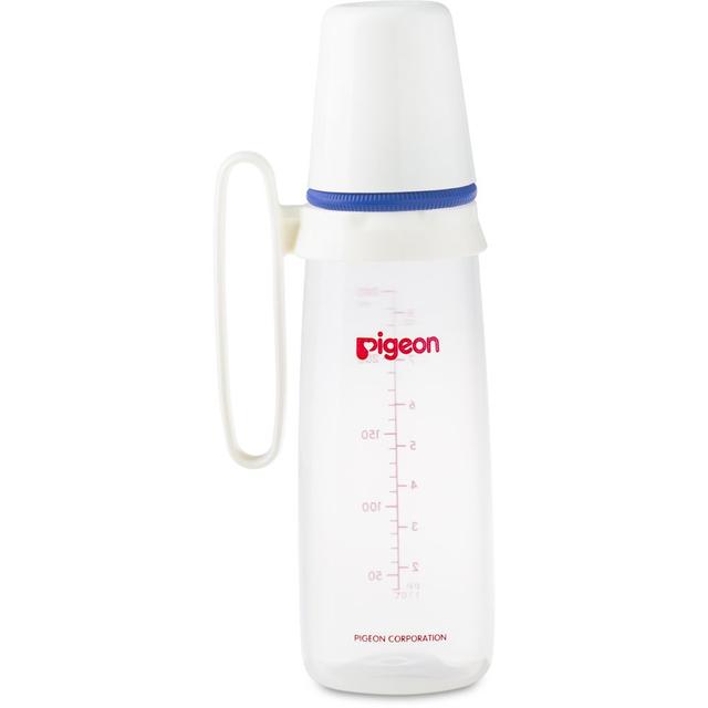 Pigeon - Plastic Feeding Bottle With Handle 240ml - Blue