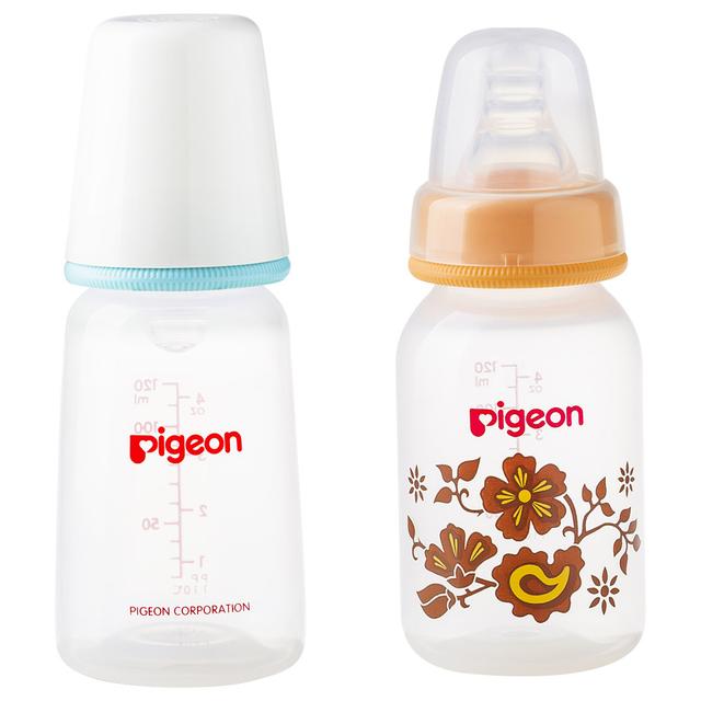 Pigeon - KP-4 Plastic Feeding Bottle - 120ml - Pack of 2 - Assorted