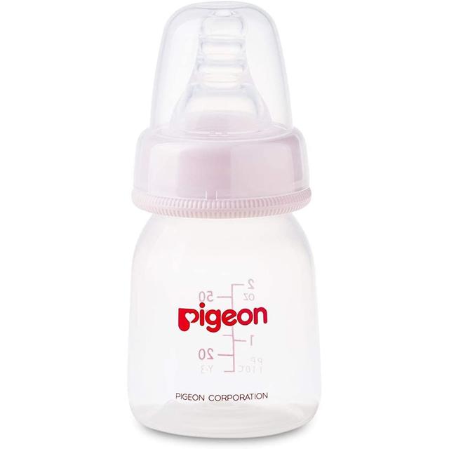 Pigeon - Feeding Bottle 50ml W/ Transparent Cap - Pink