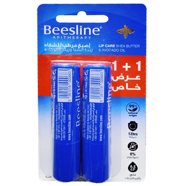 Beesline - Shea Butter & Avocado Oil Lip Care - 4 g - 2pcs