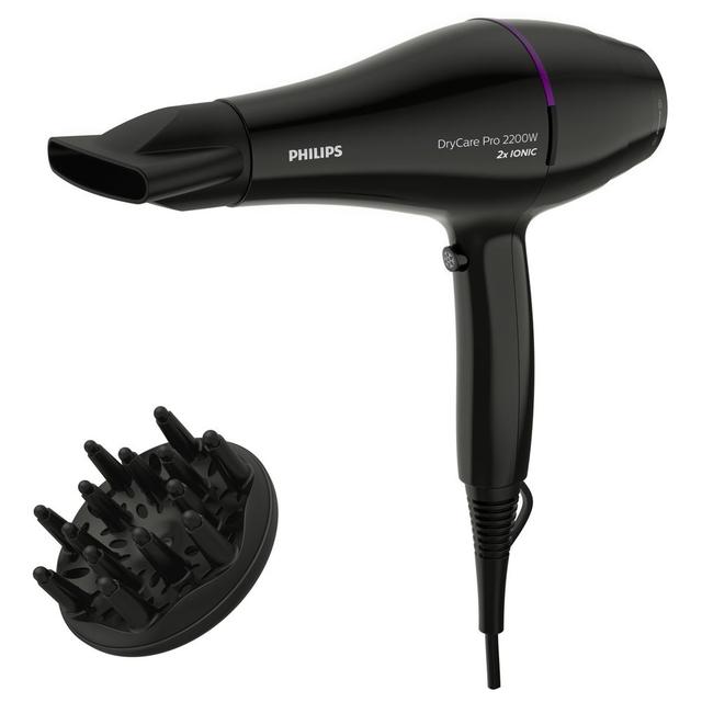 Philips BHD274/03 Drycare Pro Hairdryer With Diffuser Black