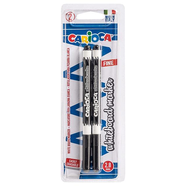 Carioca - Whiteboard Finetip Marker - 2pcs - Black