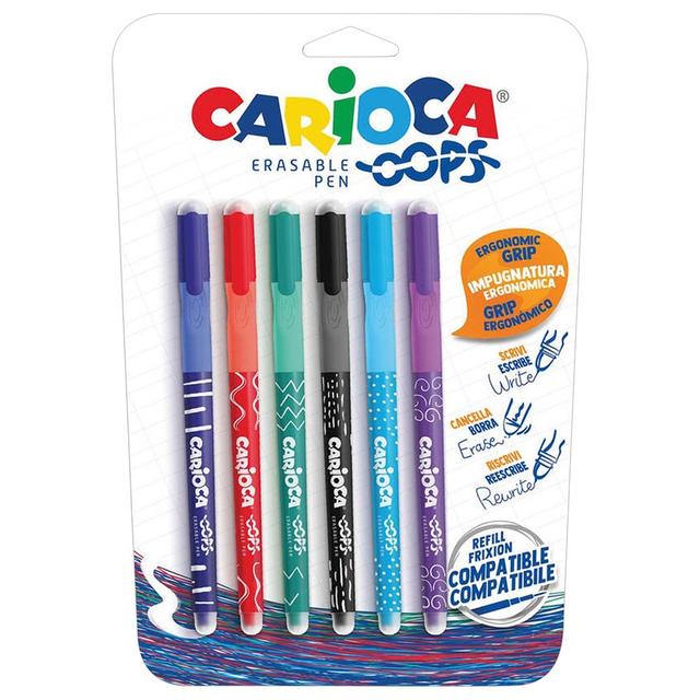 Carioca - Oops Blister Erasable Pen - 6pcs