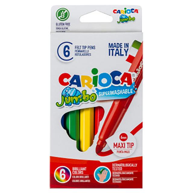 Carioca - Jumbo Box Maxi Felt Tip Pens - 6pcs