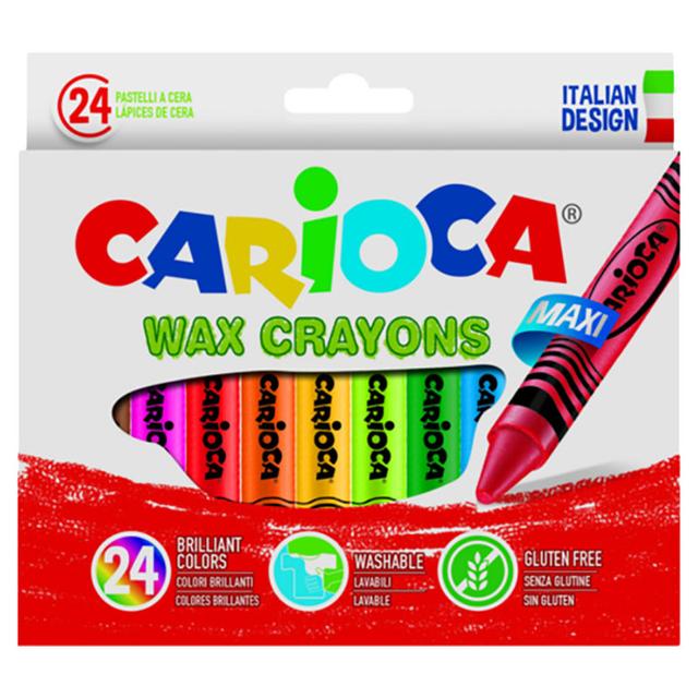 Carioca - Maxi Wax Crayons - 24pcs