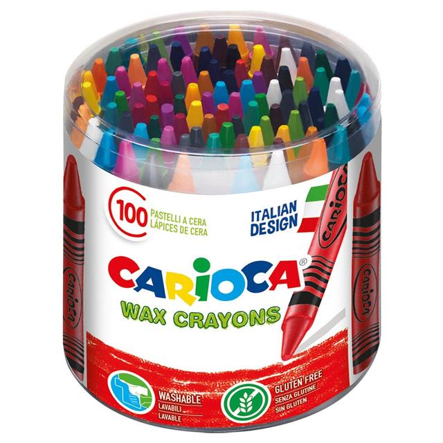 Carioca - Wax Crayons Tub - 100pcs