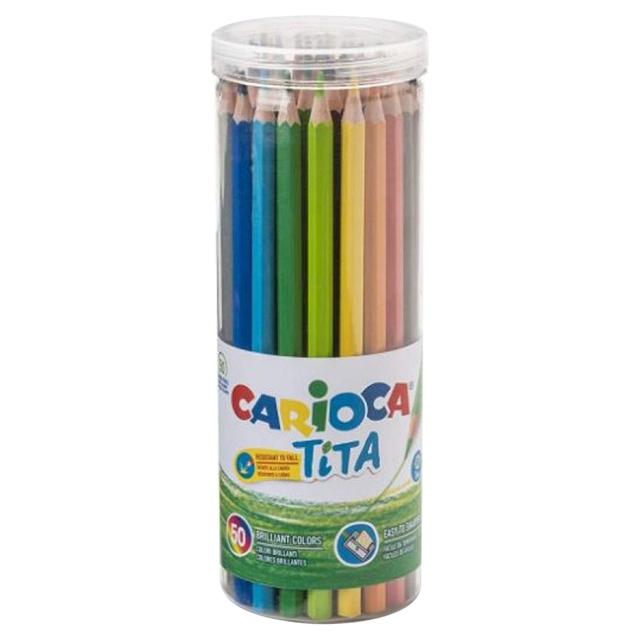 Carioca - Tita Plastic Tube Colored Pencils - 50pcs