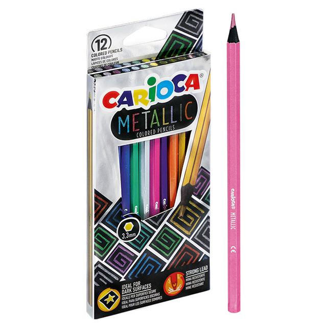 Carioca - Metallic Pencil Box - 12pcs