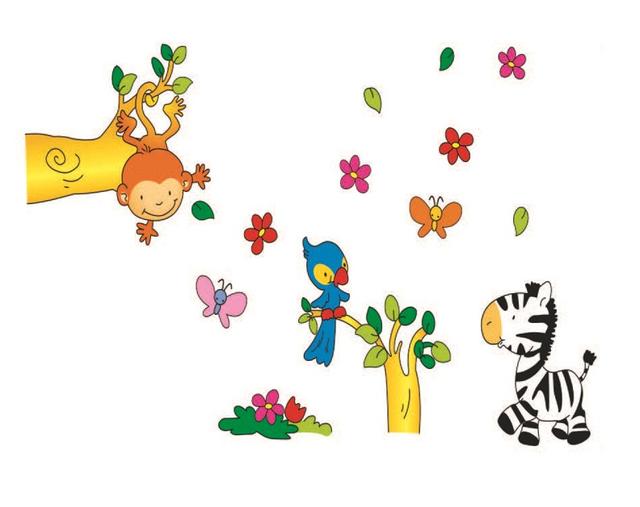 StickieArt - Playful Animals Removable Wall Stickers-Medium