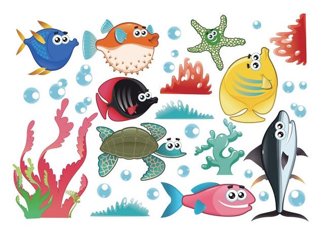 StickieArt  -  Something Fishy For Kids Wall Decal 70cm