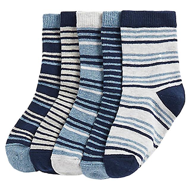 Mothercare - 5pc-Set - Boys Striped Socks