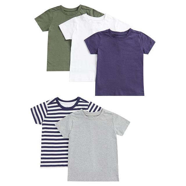 Mothercare - 5pc-Set - Boys Solid T-shirt