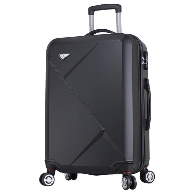 My Valice - Diamond Pattern Suitcase MV8053 - Black