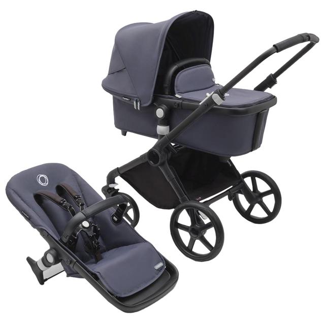 Bugaboo - Fox Cub Complete Stroller - Black/Stormy Blue