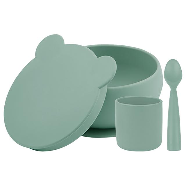 Minikoioi - Silicone Dining Set of 4pcs - River Green