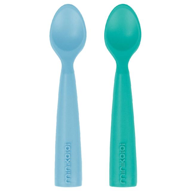 Minikoioi - Silicone Scoopers - Mineral Blue/Aqua Green - Pack of 2