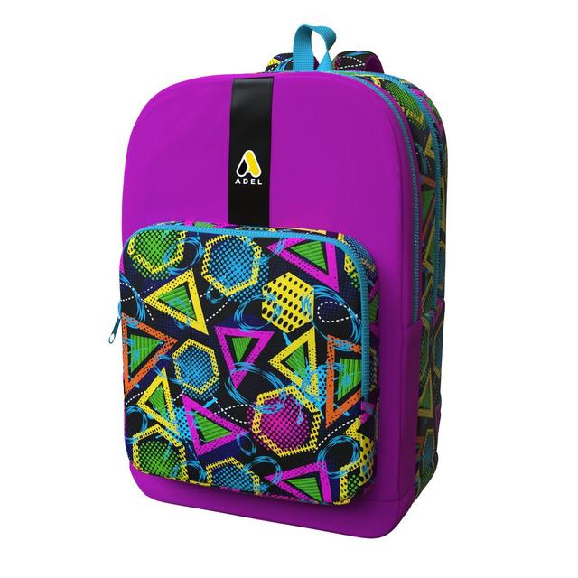 Adel - School Bag Game - Pink Shape Print