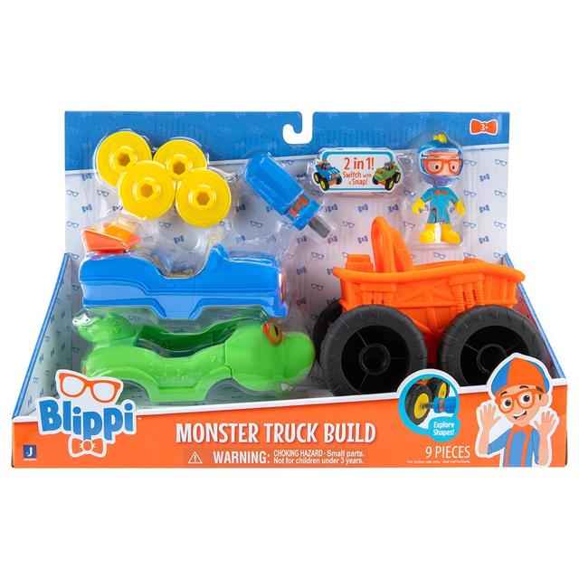 Blippi - Feature Vehicle Monster Truck Build Set - 9pcs