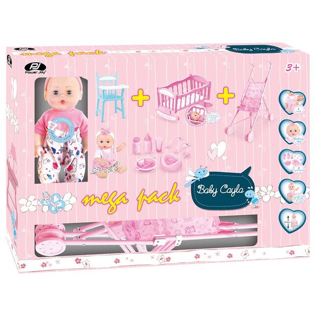 Power Joy - Baby Cayla Mega Pack Doll 30cm 1pc - Assorted