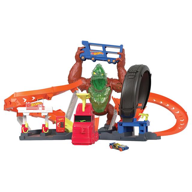 Hot Wheels - City Gorilla Slam Gas Station Vehicle Playset