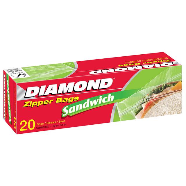 Diamond - Zipper Sandwich Bags - 20pcs