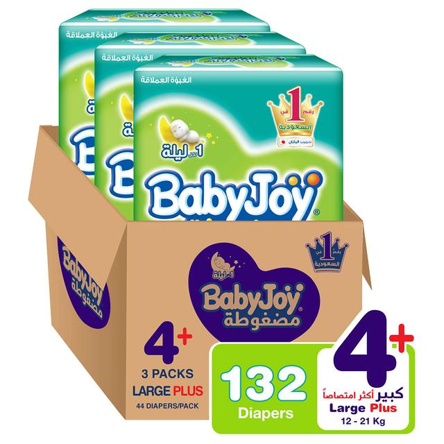 BabyJoy Compressed Diaper Jumbo Pack L+ 3X44-12-21kg