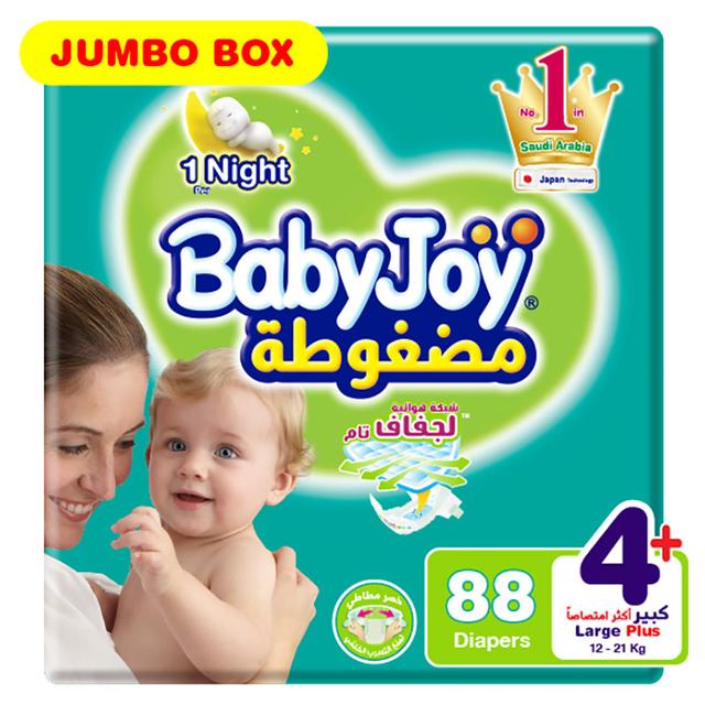 BabyJoy - Jumbo Box Large+, 12-21kg, 88 count