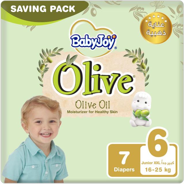 BabyJoy - Olive Diapers | Size 6 - XXL - 16+Kg - Saving Pack - 7pcs