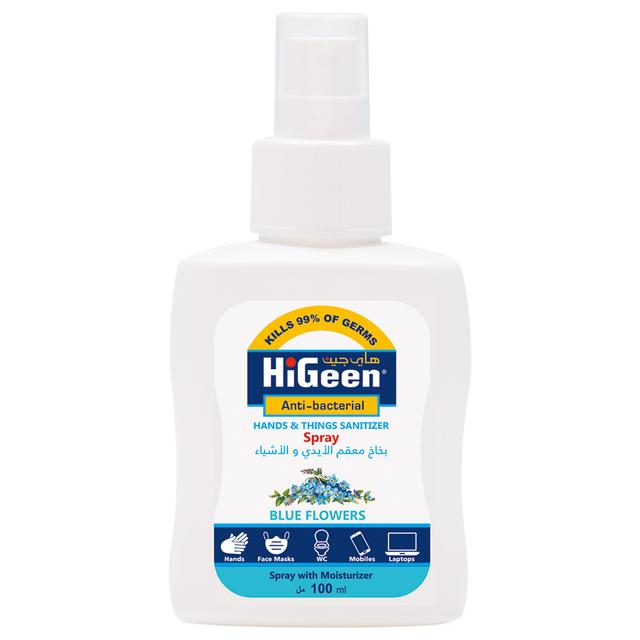 Higeen - Hand Sanitizer Spray - 100Ml - Blue Flower 