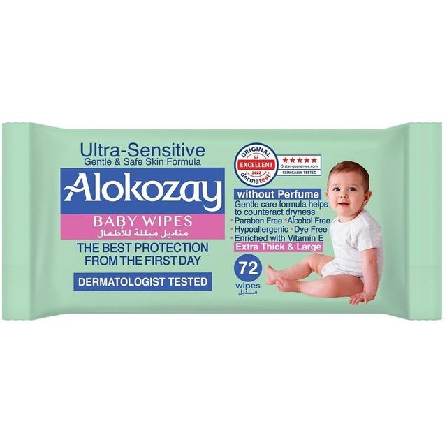 Alokozay Baby Wipes Ultra Sensitive - 72s x 6 Packs - 432S