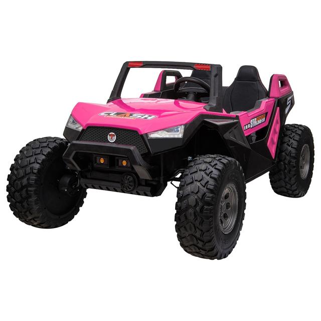 Amsham - Jeep UTV 4X4 Super Buggy Rideon Car - Pink - 24V