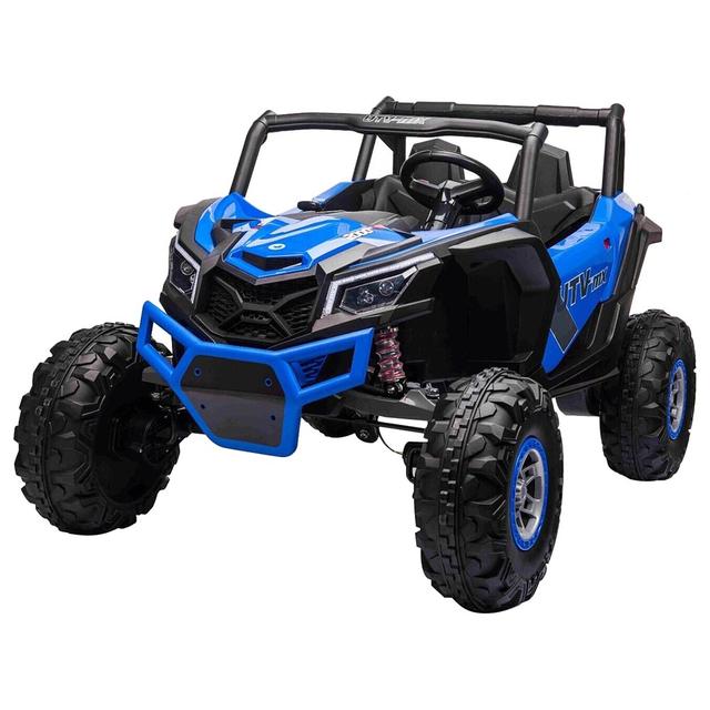 Amsham - Jeep UTV Style Electric 4X4 Rideon Buggy - Blue - 24V