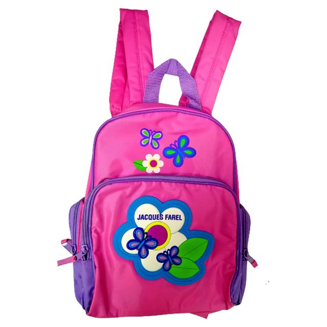 Jacques Farel - Girls Bagpack With Butterfly Design - Pink