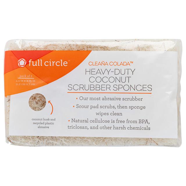 Full Circle Home - Heavy Duty Coconut Scrubber Dish Sponge Pack of 2