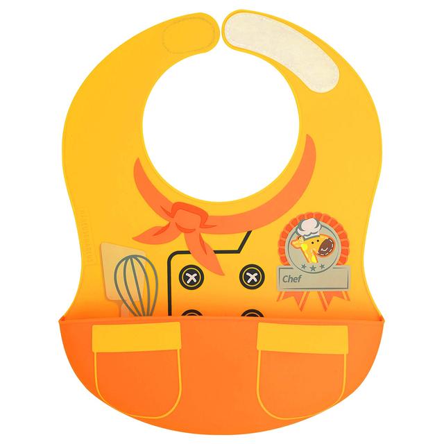 Marcus & Marcus - Wide Coverage Silicone Bib - Little Chef - Lola