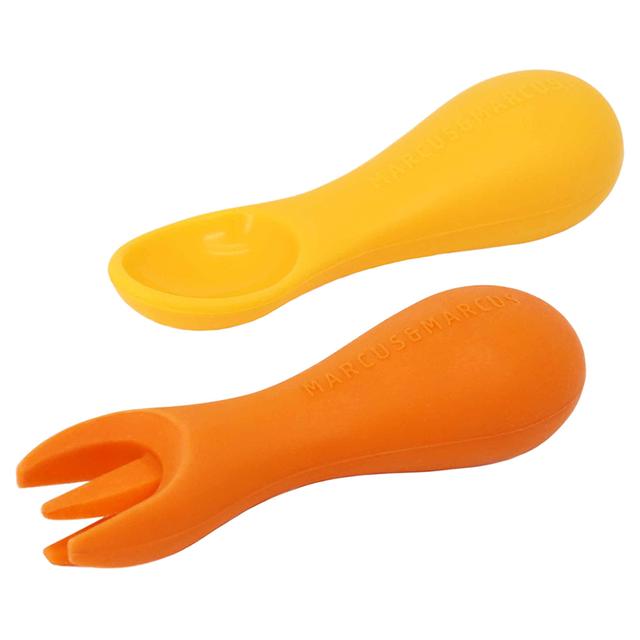 Marcus & Marcus - Silicone Palm Grasp Spoon & Fork Set-Lola