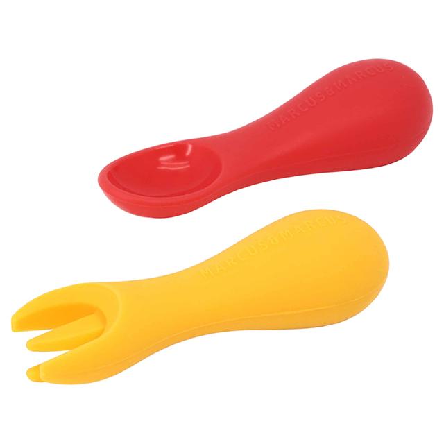 Marcus & Marcus Silicone Palm Grasp Spoon & Fork Set-Marcus