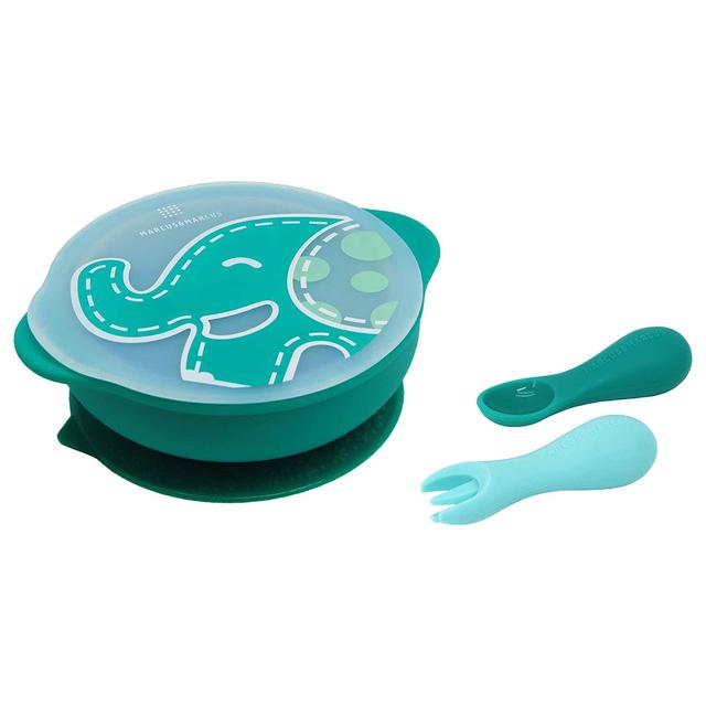 Marcus & Marcus - Silicone Toddler First Self Feeding Gift Set - Ollie