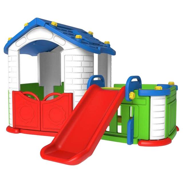 Amsham - Best Toy Playhouse w/ Slide For Kids - Red