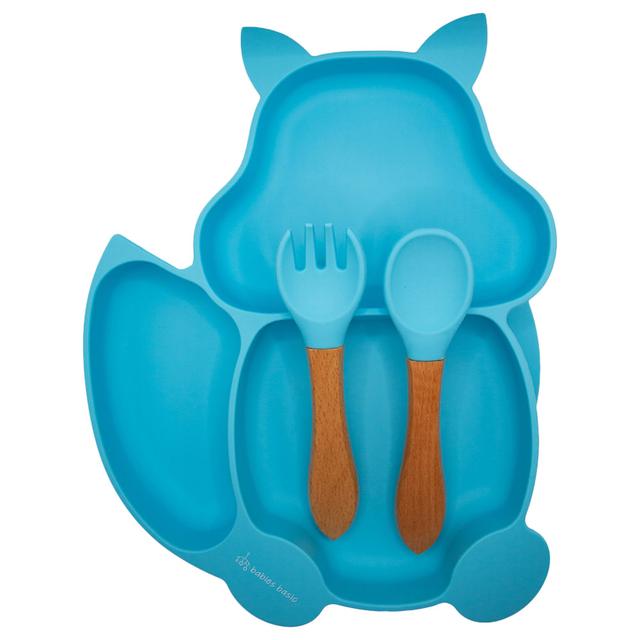 Babies Basic - Squirrel Feeding Set - 3pcs - Blue