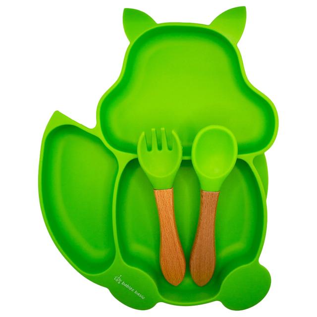 Babies Basic - Squirrel Feeding Set - 3pcs - Green