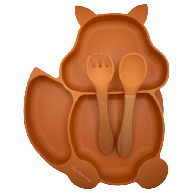 Babies Basic - Squirrel Feeding Set - 3pcs - Brown