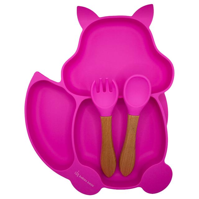 Babies Basic - Squirrel Feeding Set - 3pcs - Pink