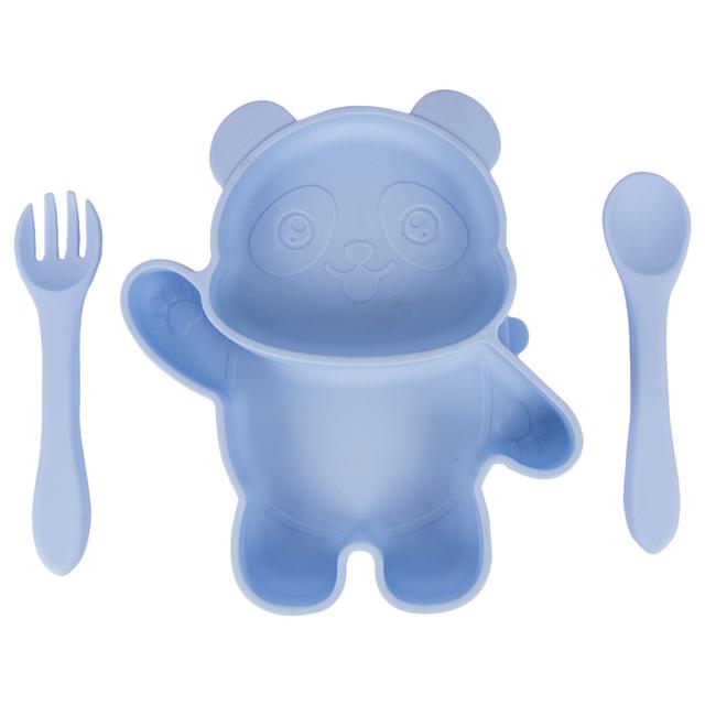 Babies Basic - Panda Feeding Set - 3pcs - Blue