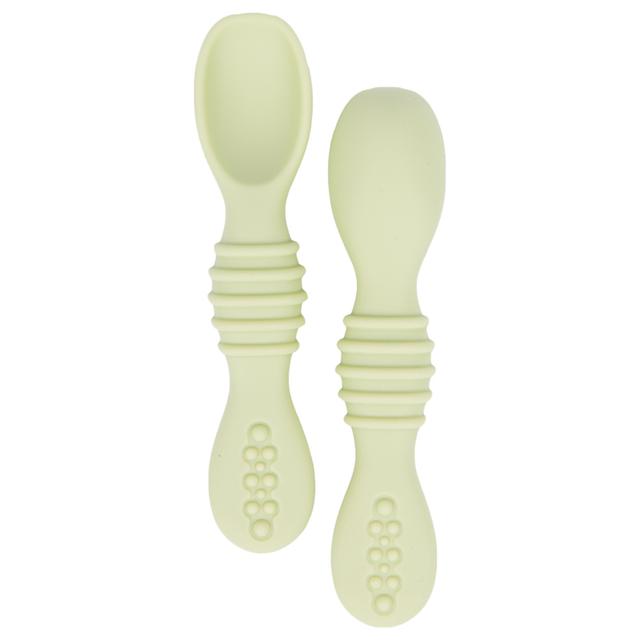 Babies Basic - Silicone First Stage Training Spoons - Mint