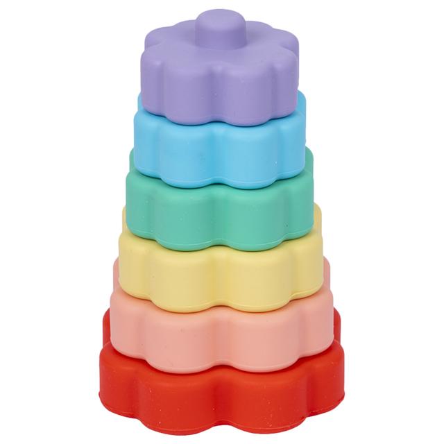 Babies Basic - Silicone Stacking Toy - Flower - Pastel